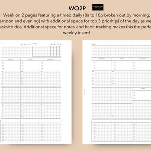 Personal Wide WO2P With Trackers, Schedules and Task List, PW Weekly ...