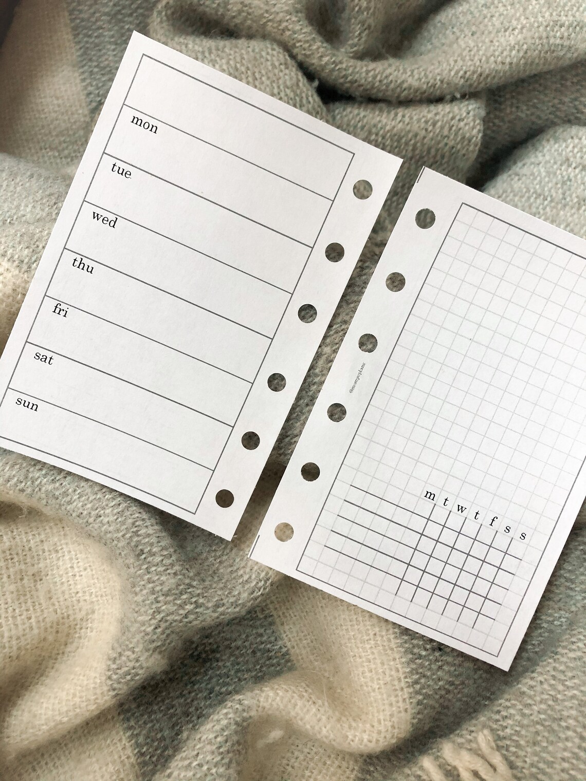 Pocket Size Simple Hobonichi Weeks Printable Insert Simple Style ...