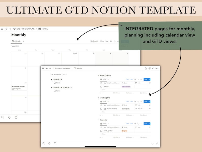 GTD Notion Template, Getting Things Done System (digital Download) - Etsy