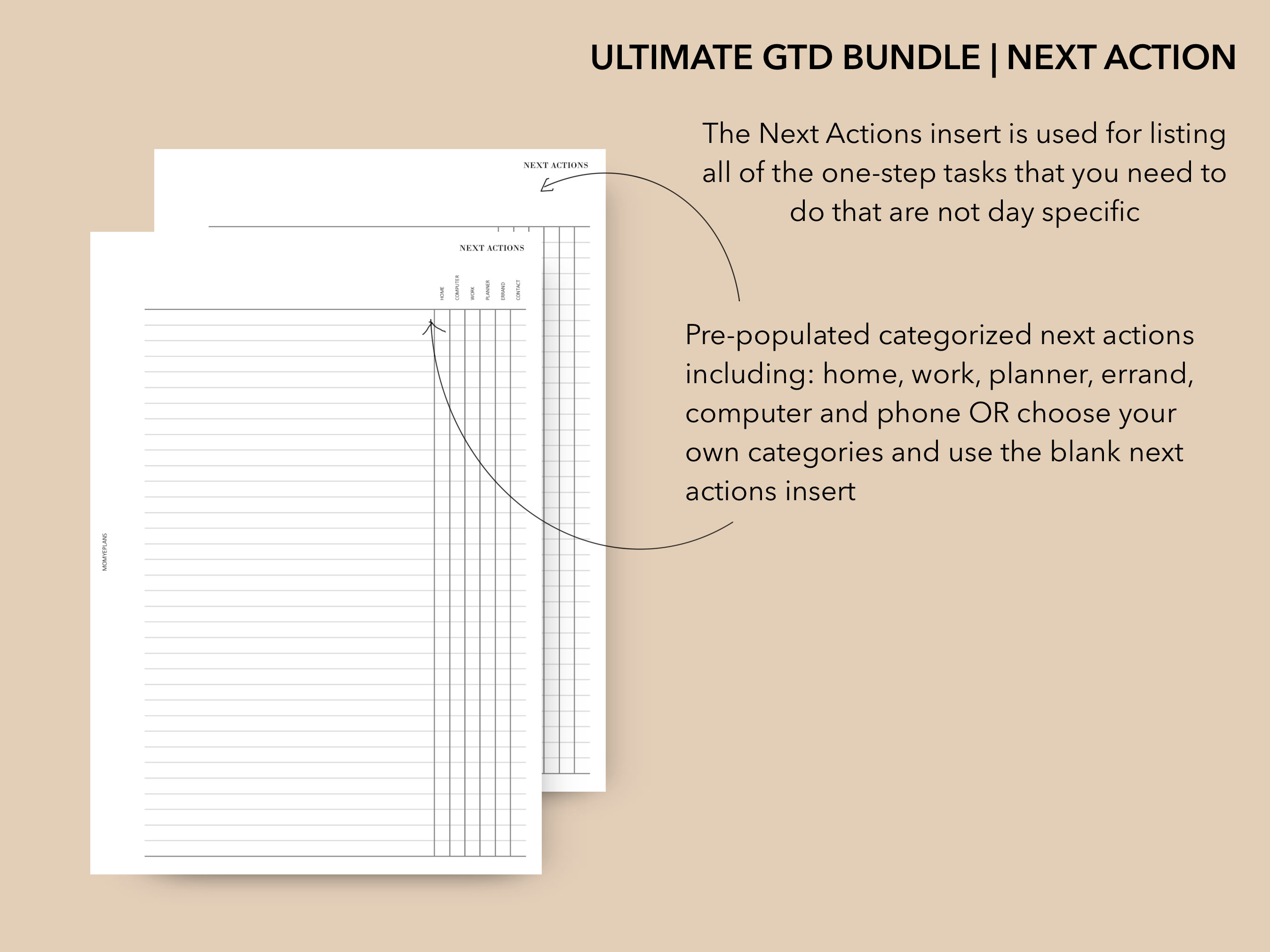 A5 GTD Printable Planner Inserts Bundle (digital Download) - Etsy