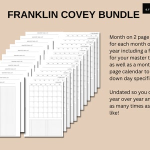 A6 Franklin Covey Bundle, Printable Franklin Covey System Inserts, A6 ...