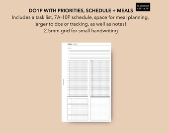 Franklin Covey Compact Size - Printable Dated Daily Planner Inserts ...