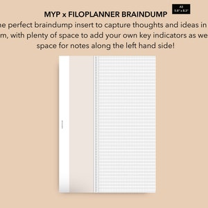 A5 MYP x Filoplanner Braindump Insert, A5 inbox insert, to do list insert, A5 Filofax, LV GM Agenda, printable A5 inserts, MomYePlans