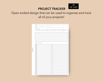 A5 Project Planner, Productivity Planner, Project Organizer, Project Management Insert, LV GM Agenda Refill, Filofax A5 Printable Insert