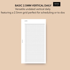 Personal Daily Planner Insert, Printable Daily Agenda PDF, Filofax Personal Day on 1 Page Planner, LV MM Agenda Refill, To Do List Insert