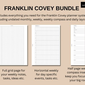 A5 Franklin Covey Bundle, Printable Franklin Covey System Inserts, A5 ...