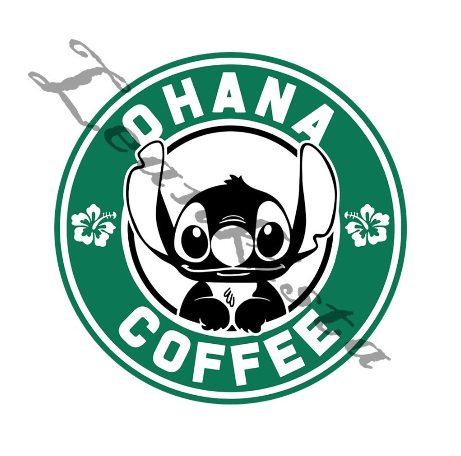 Download Ohana Coffee Png Stitch Starbucks Logo Lilo And Stitch | Etsy