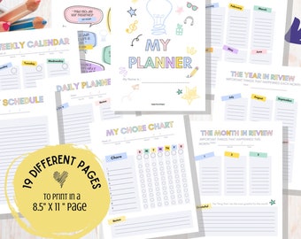 Printable Planner for Kids - Etsy
