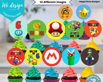 Super Mario Animated Place Cards Or Table Tents Instant Etsy