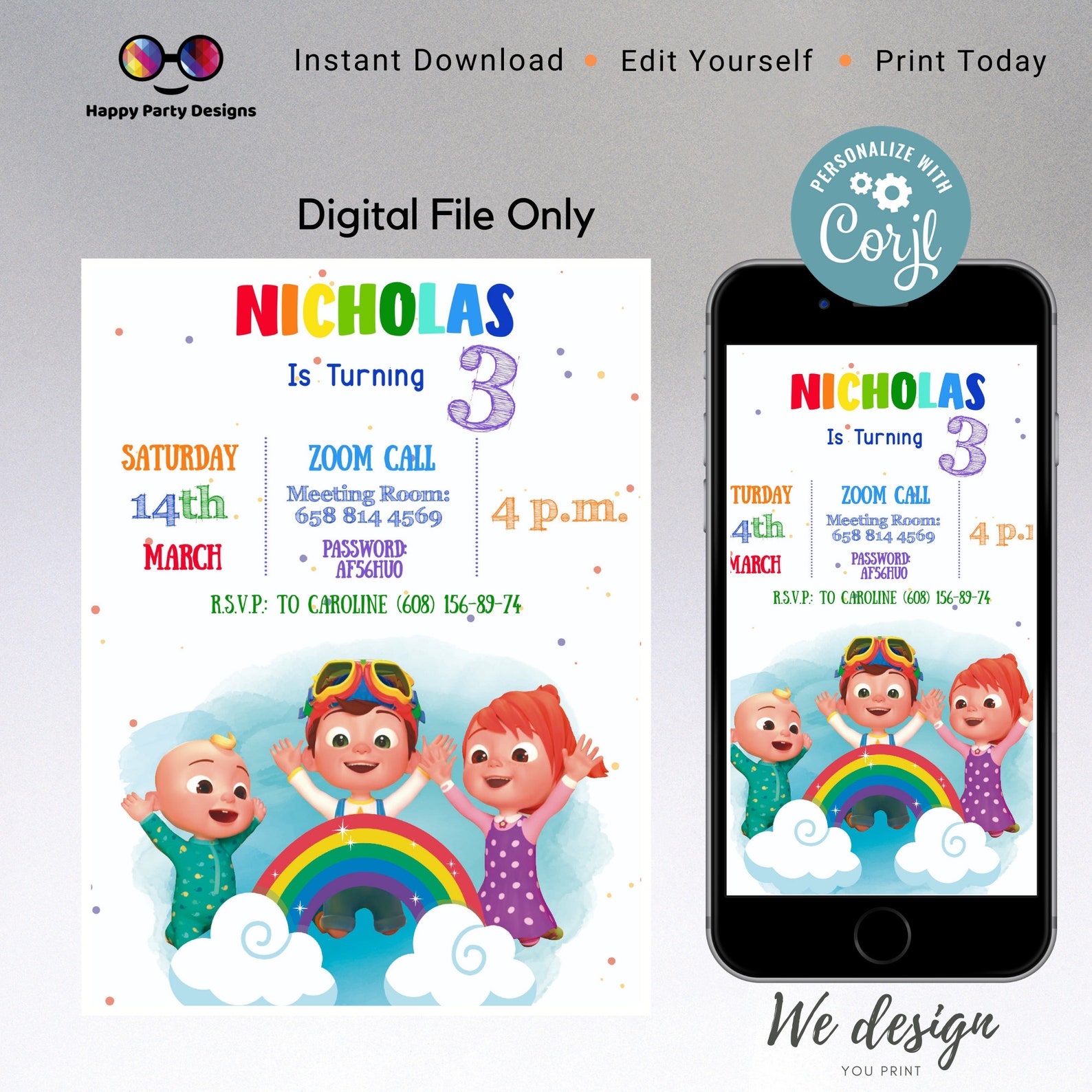 Editable Anniversaire Invitation Etsy