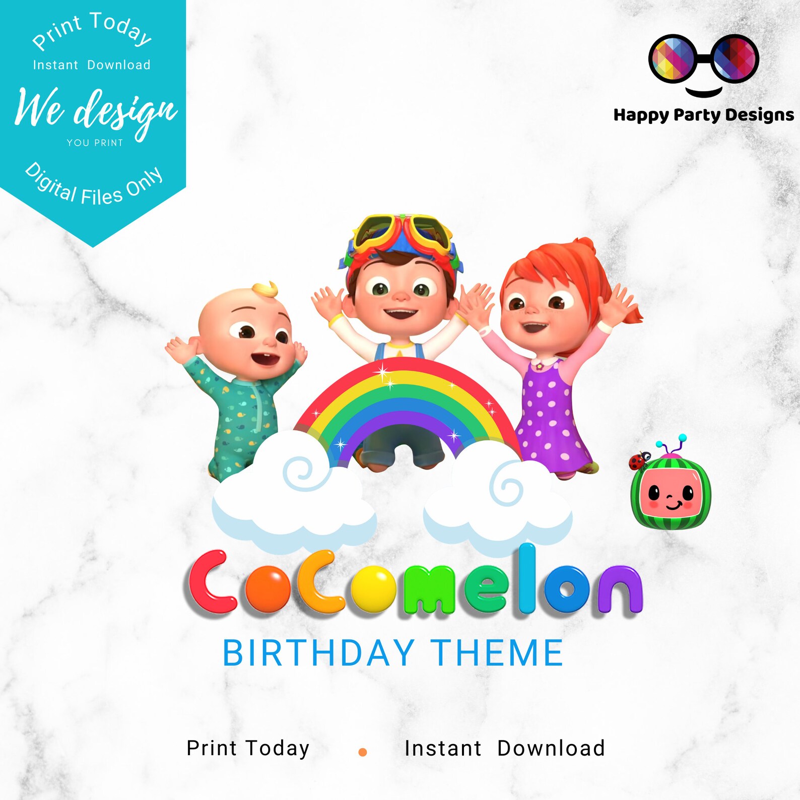 PRINTABLE Cake Topper Birthday Party Etsy