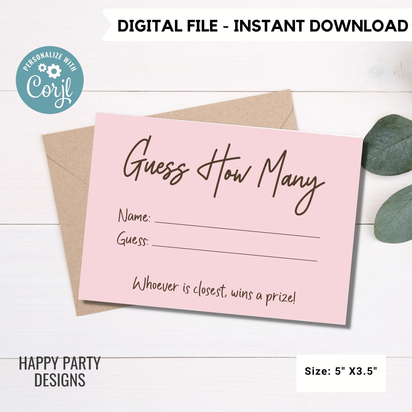 Editable Guessing Game Cards Printable Guess Cards Baby - Etsy