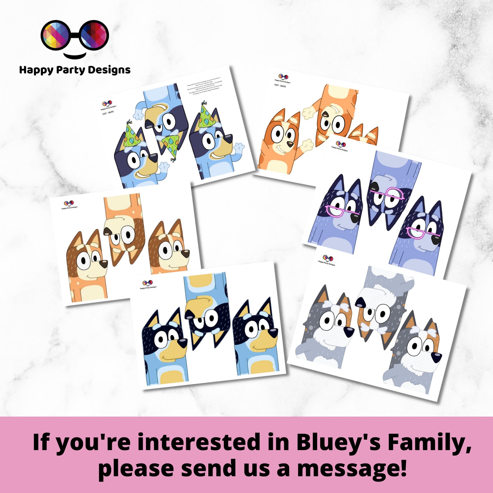 Bluey Goodie Bags Printable