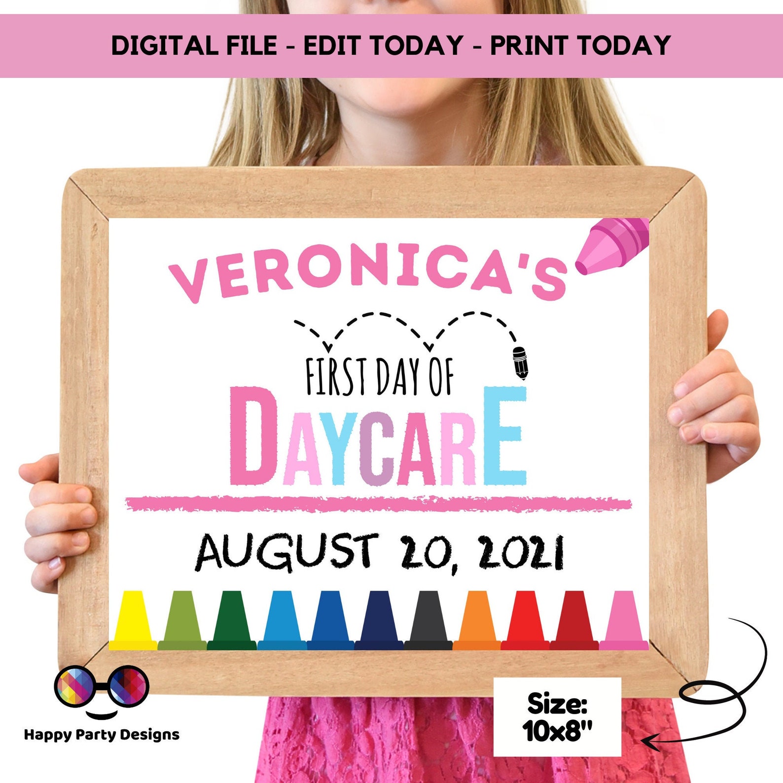 Editable First day of Daycare Sign Daycare Sign 1st Day of Etsy Editable First day of Daycare Sign Daycare Sign 1st Day of Etsy