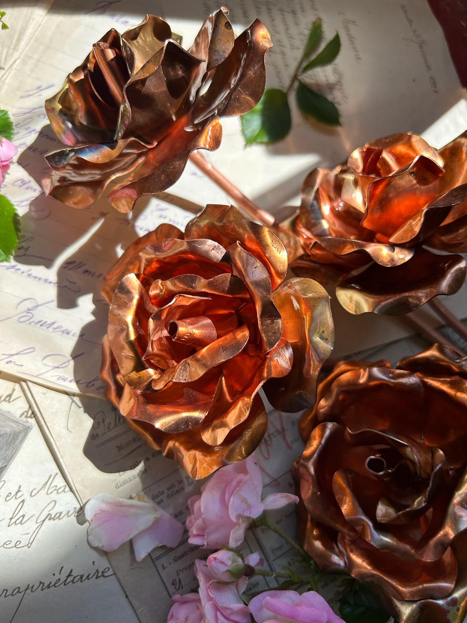 Handmade Copper Rose - Etsy