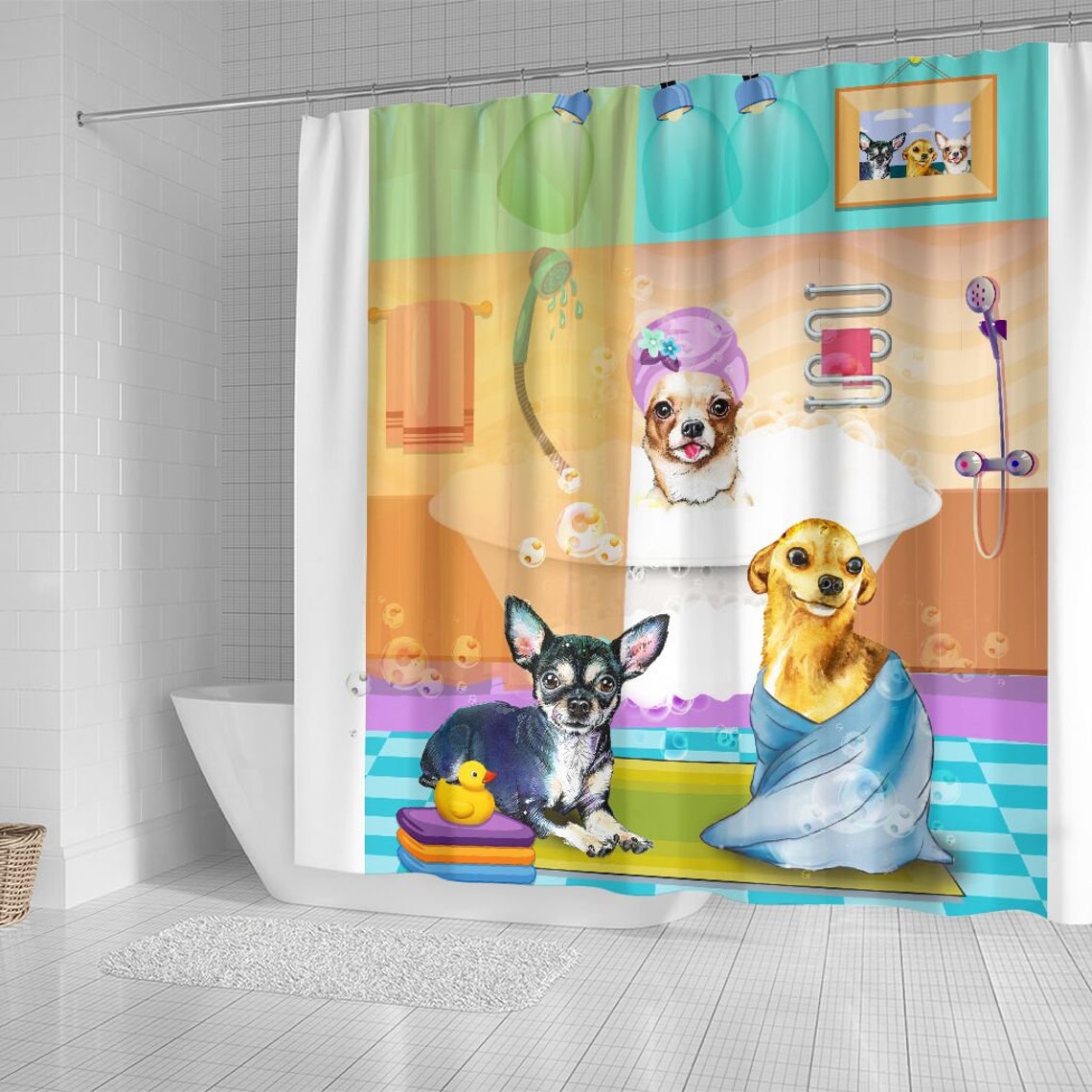Chihuahua Seife Blasen Duschvorhang Badezimmer Dekor | Etsy