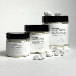 Organic Magnesium Whipped Body Butter | Over 20 Essential Oil Fragrances & Blends | Vegan | Mango Butter | Shea Butter | Non-Greasy