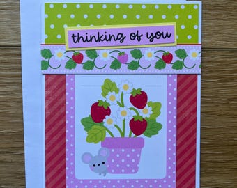 Thinking of You Card, Sympathy Card, Friendship Card, Handmade Card, Get Well Card