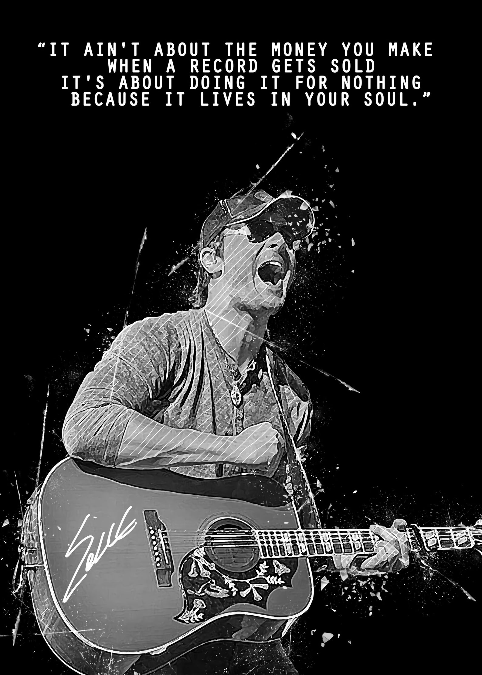 Eric Church Poster Singer Poster Digital Art Unframed Etsy