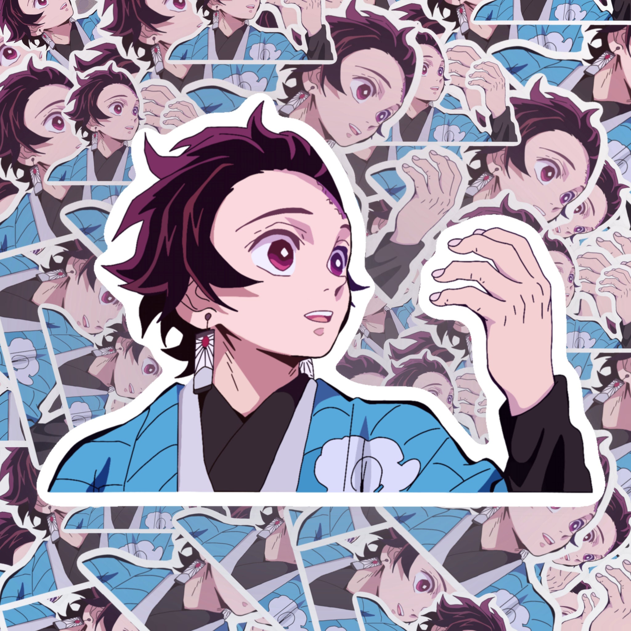 Demon Slayer stickers Tanjiro Nezuko Zenitsu Inosuke | Etsy
