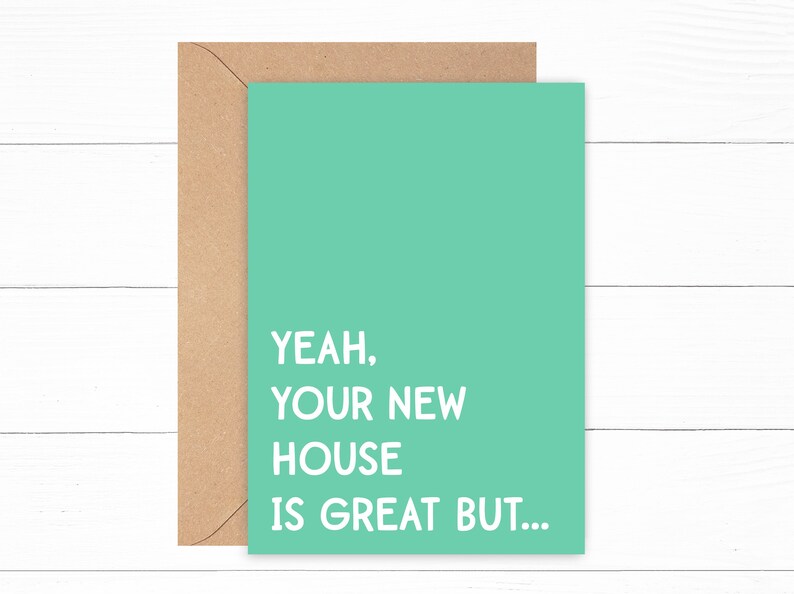 Funny New Home Greeting Card House Warming Gift New House Etsy