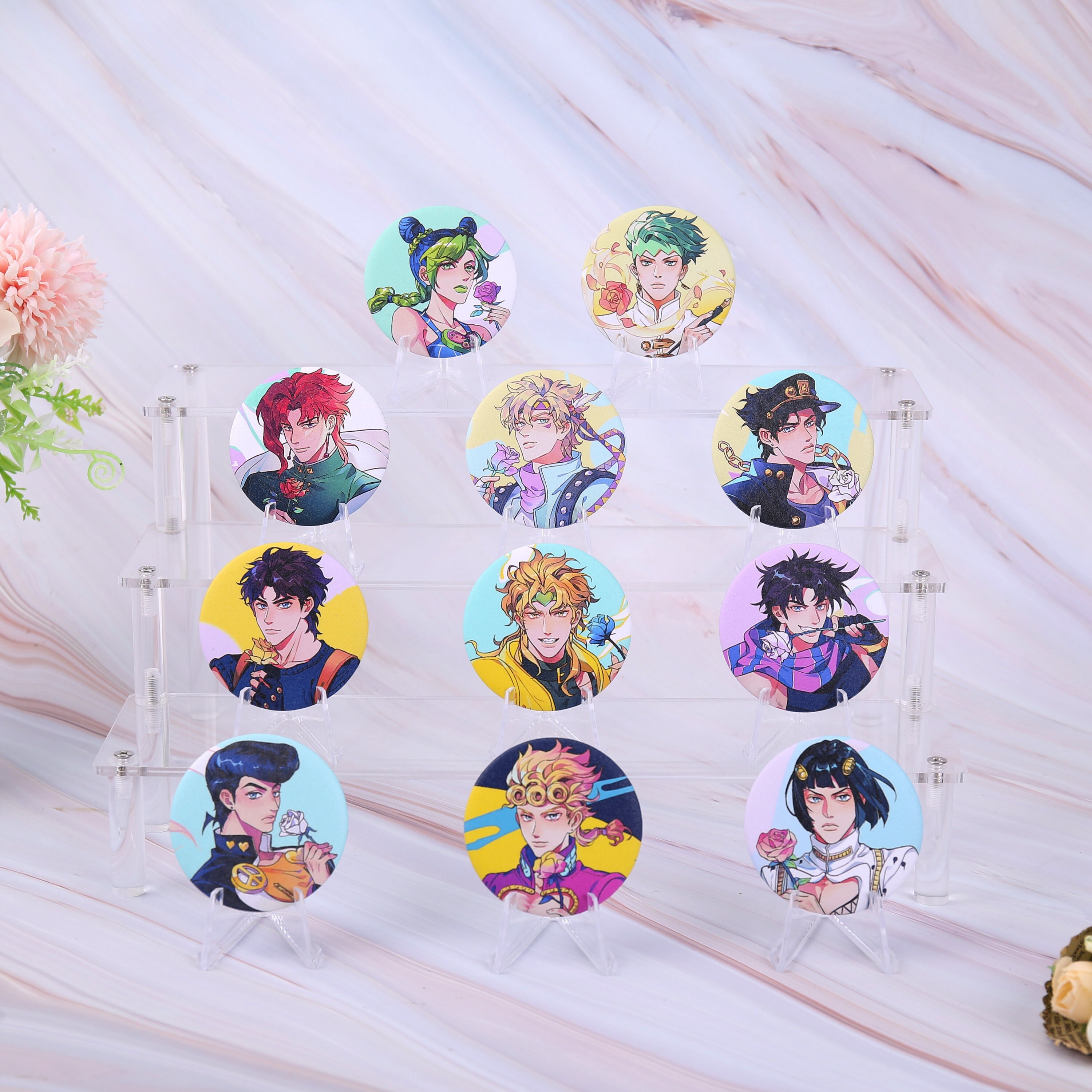JoJo's Bizarre Adventure Pins - Collection Set A (11 characters)