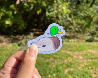 Adhesivo holográfico de pato silvestre / Troquelado resistente al agua