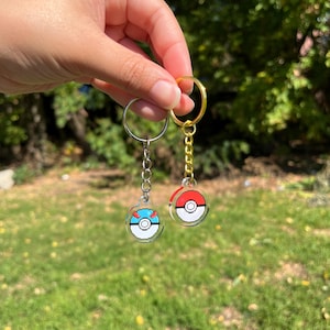 Pocket Monsters Mini Pixel Acrylic Charms | Aesthetic Video Game Charms for Keys, Bags, Decor, Gifts
