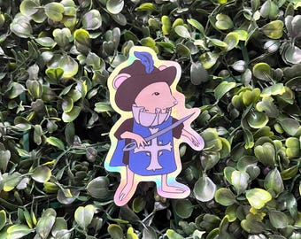 Pegatina holográfica de Mouseketeer / Troquelada de Halloween resistente al agua