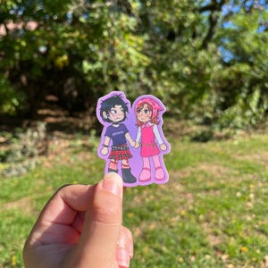 Nana & Hachi Chibi Sticker | Glossy Aesthetic Anime Stickers Handmade