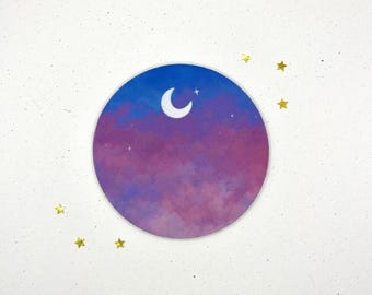 Posavasos de Luna Nublada / Decoración para el hogar en tonos pastel / Hechos a mano