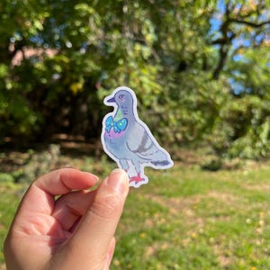 Glitter Taube sterben Schnitt wasserfest glänzend holographische Aufkleber | Tier Sticker für Wasserflaschen, Laptops, Journals, Geschenke