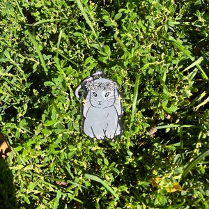 Flower Bunny Acrylic Charm | Cute Aesthetic Animal Charm for Keys, Backpacks, Decor, Gifts