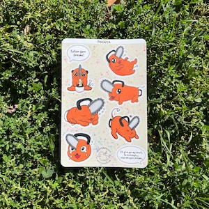 Pochita Matte Vinyl Sticker Sheet