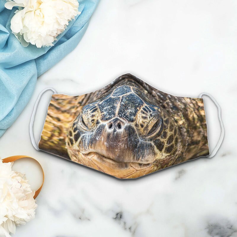 TURTLE 2 FACE MASK Adult Face Mask Animals Mask Christmas Etsy