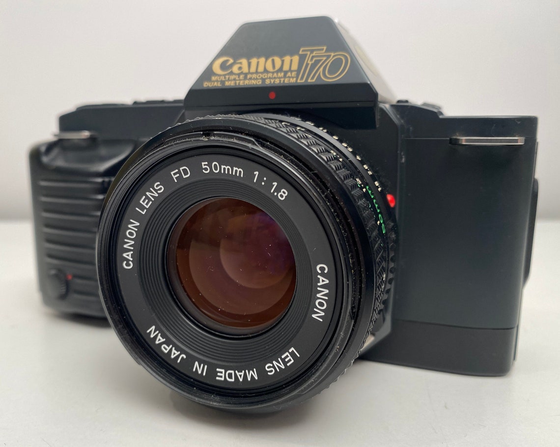 Canon T70 35 mm film camera 50 mm FD Canon standard lens Etsy