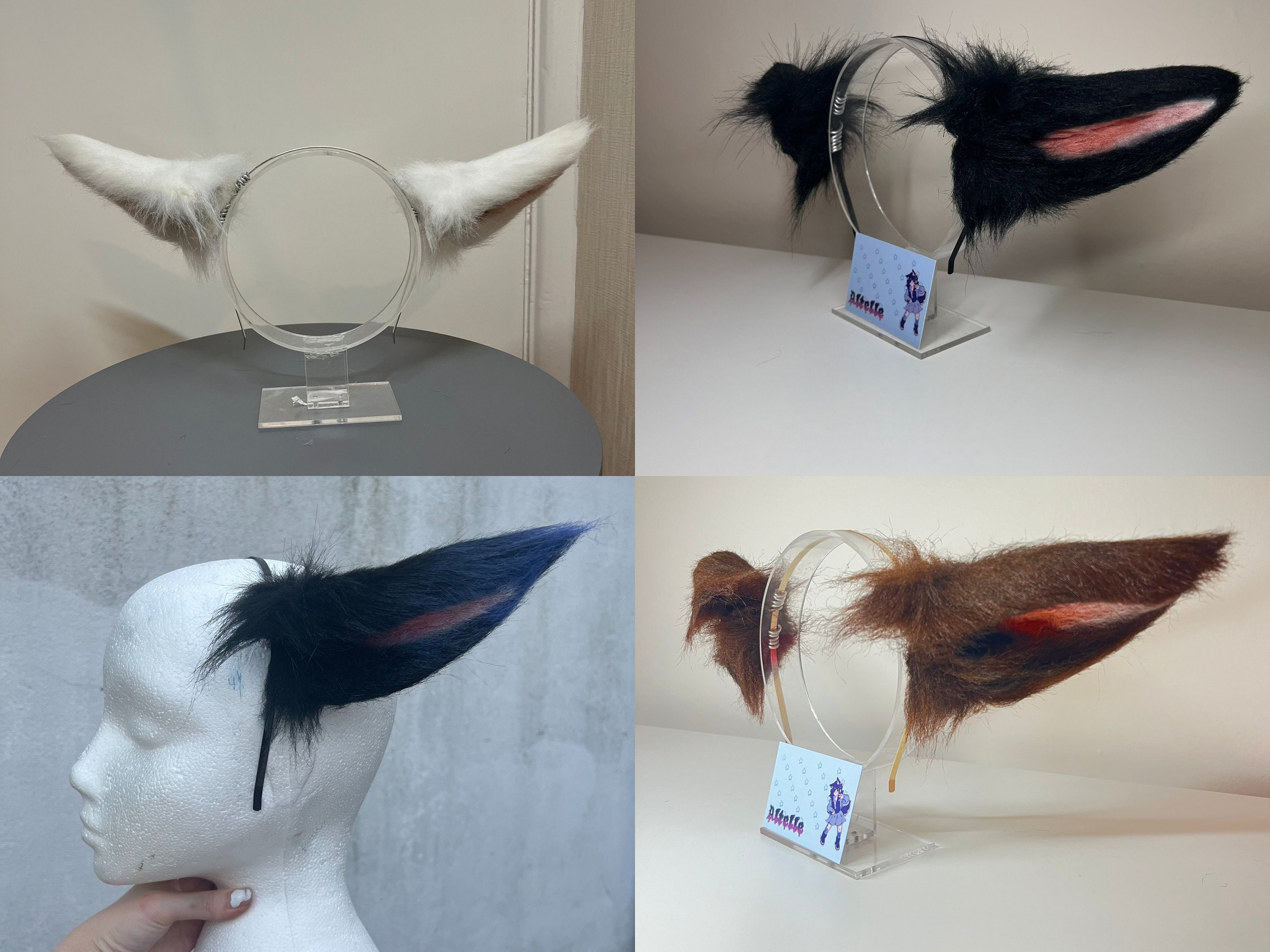 Made To Order Miqo'te Final Fantasy inspired Custom Coloured Cosplay Ears FFXIV
