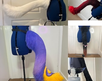 Made To Order CUSTOM up to 1m length Articulated Faux Fur Cosplay Tail with belt