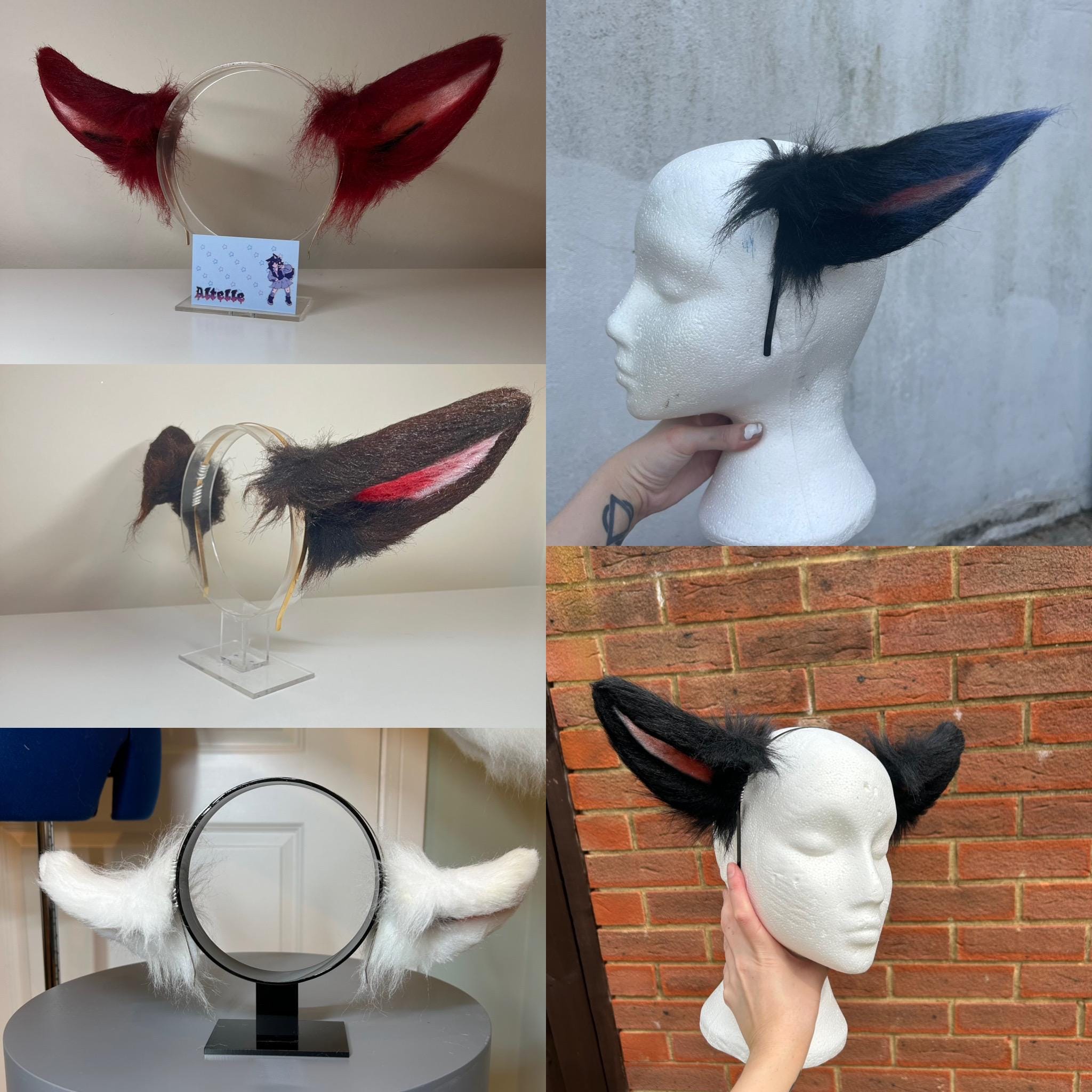 Made To Order Miqo'te Final Fantasy inspired Custom Coloured Cosplay Ears FFXIV