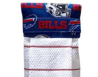 Torchons de cuisine suspendus Buffalo Bills , Essuie-mains de cuisine en coton , Serviette antidérapante , Linge de porte du four , Torchon pour ventilateurs