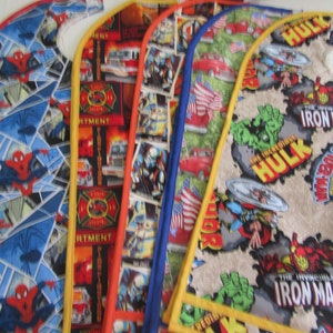Adult Protector clothing Bibs , big kids bib Reusable/Washable Disability Aid Tool, Heroes, Fire department, Star war, Patriotic