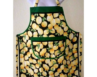 Women's LEMONS Apron / Cooking Gifts | New Home Gifts | Housewarming Hostess Gifts | Gifts for Mom | Baking Gifts