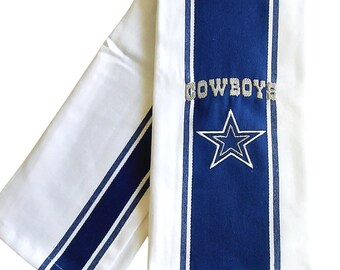 Dallas Cowboys Kitchen Towel: 100% Cotton embroidered Kithen towel Gift
