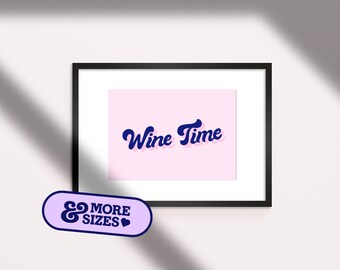 Wine Time | Giclée Fine Art Typography Bar Print