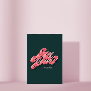 A6 Tutto tuo, nessun biglietto di auguri di rimborso / San Valentino, Galentine, Anniversario, Nota d'amore, Divertente