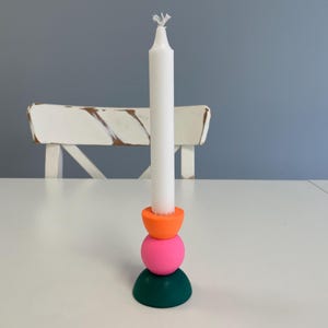 Kerzenständer dreifarbig | Bubble Kerzenständer |Kerzenhalter | Stabkerze | Kerzenleuchter | bunt