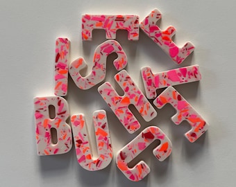 Magnets, letter magnets, terrazzo look, back-to-school gift, school cone contents