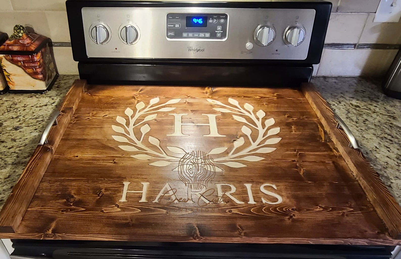 Custom Four Panel Wooden Stove Top Cover for Electric and Gas Etsy