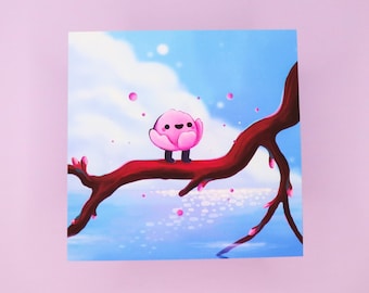 Happy Flower Buddy | Happy Baby Blossom Floral Illustration Artwork - Signed Borderless Giclee Art Print