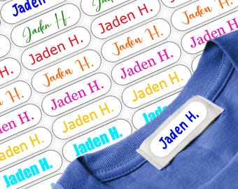 Custom Waterproof Clothing Tag Labels: Dishwasher Safe, No-Iron - Set of 48